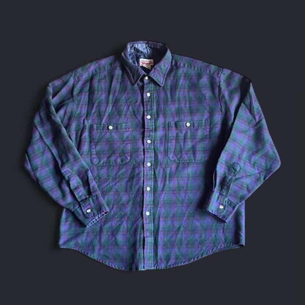 Vintage 80s Windridge Flannel Mens XL Tartan Plaid Acrylic